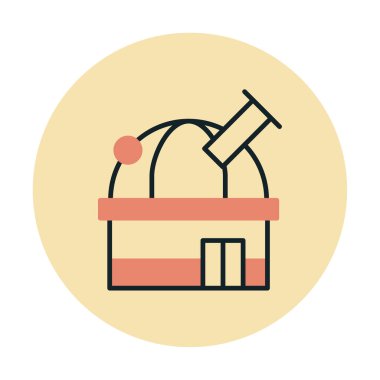 Uzay Gözlemevi simgesinin vektör çizimi                