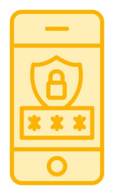 Gezici Güvenlik. Web simgesi basit illüstrasyon                     