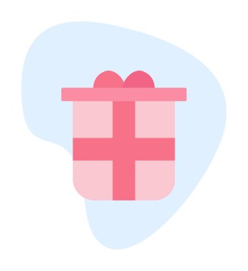 hediye kutusu simgesi, vektör illüstrasyonu basit tasarım