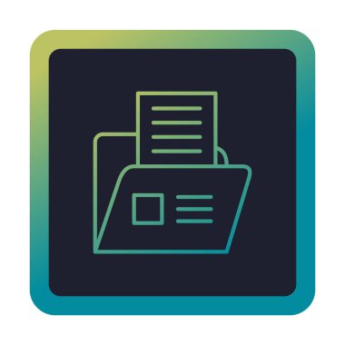 klasör web simgesi, vektör çizim 