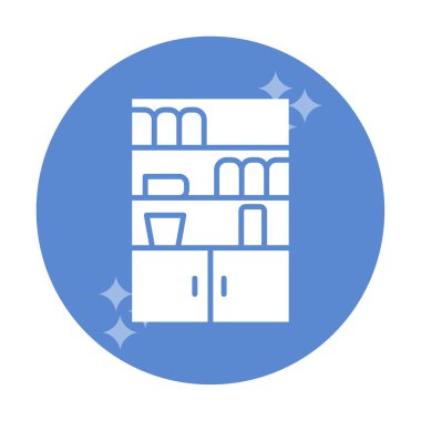 Dolap simgesi, vektör illüstrasyonu basit tasarım