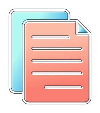 belge düz simgesi, vektör illüstrasyonu 