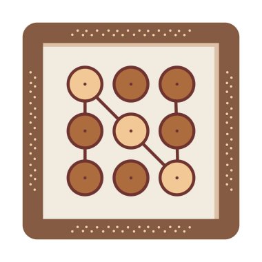 Desen ağ simgesi, vektör illüstrasyonu