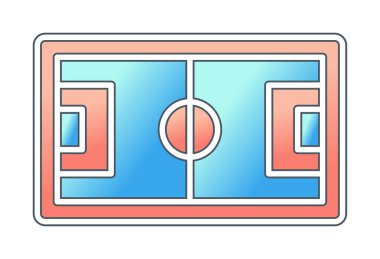 futbol sahası ikonu web vektör tasarımı