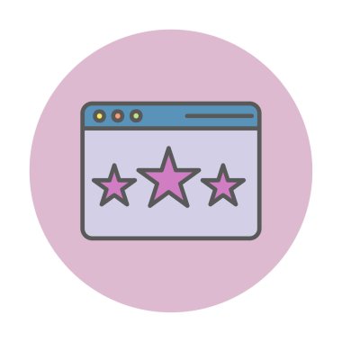 Web sayfası Geri bildirim simgesi, vektör illüstrasyonu