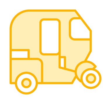 Tuk Tuk simge vektör illüstrasyonu