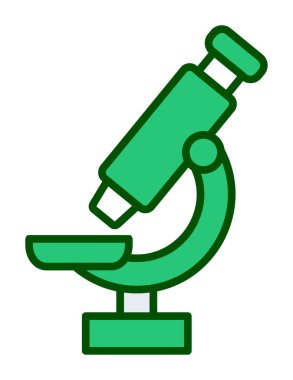 Mikroskop. Web simgesi basit illüstrasyon               