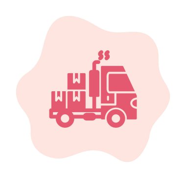 Teslimat kamyonu simgesinin vektör çizimi