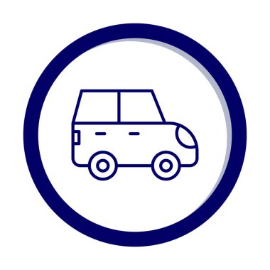 Araba düz simgesi. Vektör çizim 