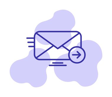 zarf, posta simgesi vektör illüstrasyonu