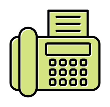 Faks makinesi. Web simgesi basit illüstrasyon