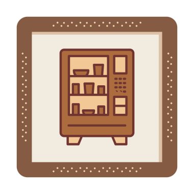 Otomat Web simgesi, vektör illüstrasyonu 