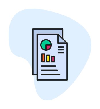 iş raporu simgesi, vektör illüstrasyonu basit tasarım