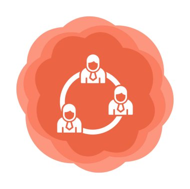 Takım iş web simgesi, vektör çizim