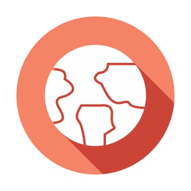 Dünya küresel ikonunun vektör illüstrasyonu