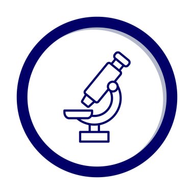 Mikroskop. Web simgesi basit illüstrasyon               