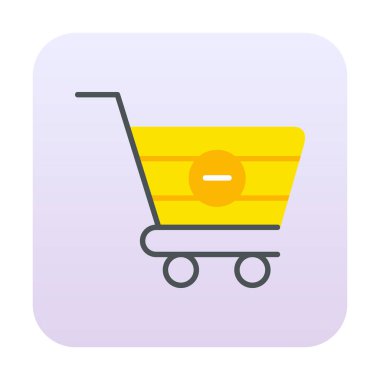 Cart simgesi vektör illüstrasyonunu sil