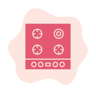 Hob vektör simgesi, basit biçim 