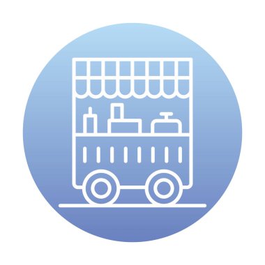 Yemek arabası simgesinin vektör illüstrasyonu 