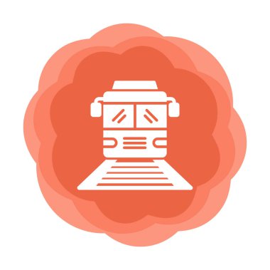 tren simgesi vektör illüstrasyonu 