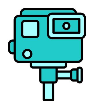 Eylem kamerası vektör illüstrasyonuName