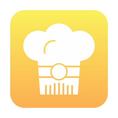 Şef şapkası. Web simgesi basit illüstrasyon 