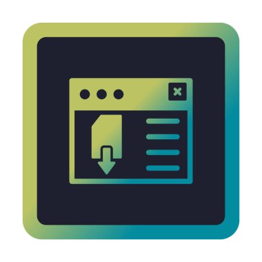 Page Download web icon, vector illustration