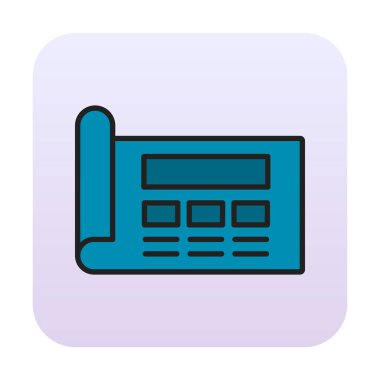 Şablon simgesi, vektör illüstrasyonu basit tasarım