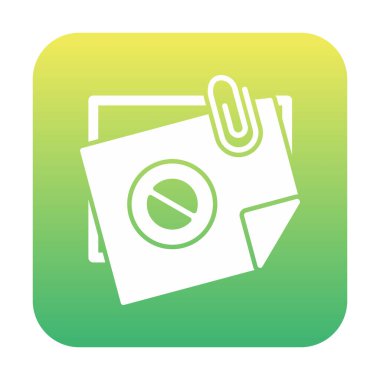 Yapışkan Notlar Yasaklama simgesi vektör illüstrasyonu