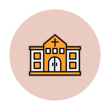 Kilise simgesi, vektör illüstrasyonu 