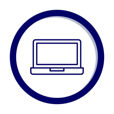 dizüstü bilgisayar simgesi, vektör illüstrasyonu basit tasarım 