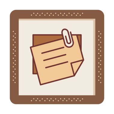 Yapışkan Notlar simge vektör çizimi