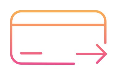 Kredi kartı ikonu vektör illüstrasyonu