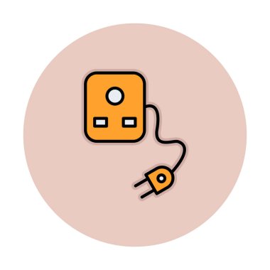 Fiş ve Soket, web simgesi basit tasarım 