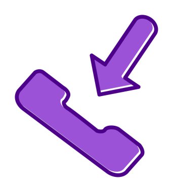 telefon arama simgesi, vektör illüstrasyonu basit tasarım