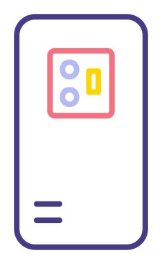 Mobil Arka Kamera simgesi, vektör illüstrasyon tasarımı