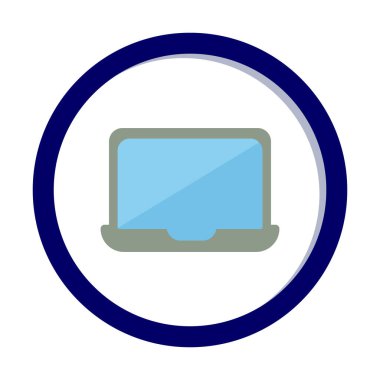 dizüstü bilgisayar simgesi, vektör illüstrasyonu basit tasarım 