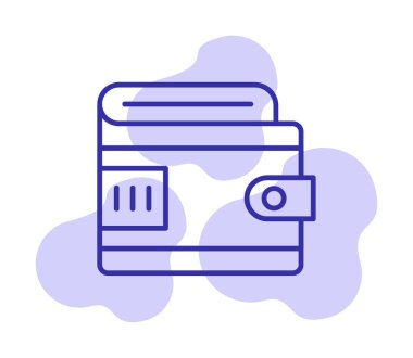 cüzdan vektör simgesi basit illüstrasyon