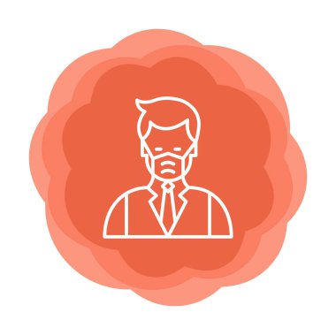 Yüz maskesi çizgisi ikonu, hastalık önlemenin vektör piktogramı. Koronavirüsten korunma giysisi, hava kirliliği, toz, grip illüstrasyonu, tıbbi gereç deposu tabelası.