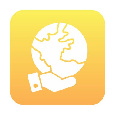 earth icon, vector illustration simple design