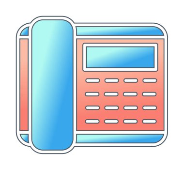 Basit Telefon Simgesi, vektör illüstrasyonu