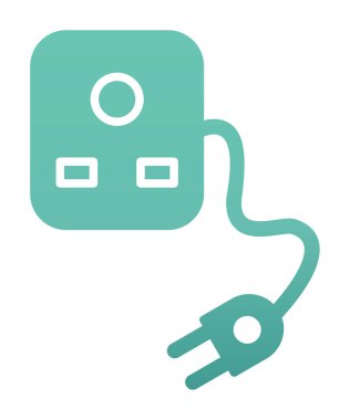 Fiş ve Soket, web simgesi basit tasarım 