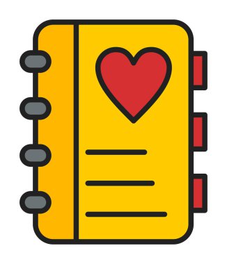 not defteri simgesi, vektör illüstrasyonu 