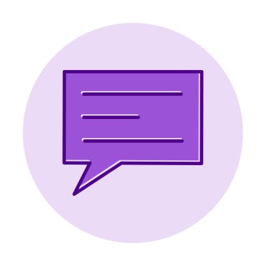 konuşma balonu mesaj simgesi vektör çizim tasarım