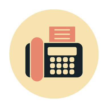 Faks makinesi. Web simgesi basit illüstrasyon