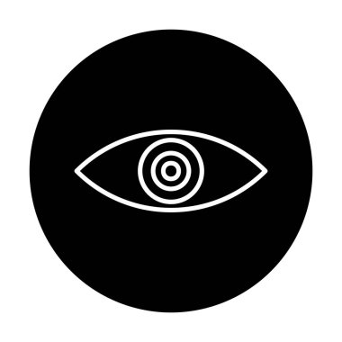 Göz simgesi. düz vektör illüstrasyonu