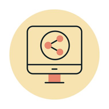 Basit Veri Paylaşımı simgesi, vektör illüstrasyonu