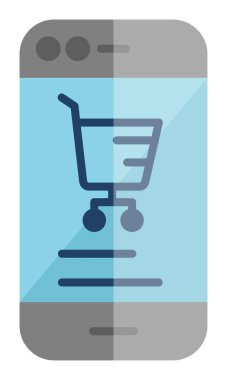 Basit Çevrimiçi Telefon Pazarlama simgesi, vektör illüstrasyonu