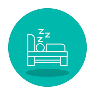 uyku yatağı ikonu vektör illüstrasyonu