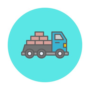 Vektör Tasarımı Teslimat Kamyonu Simgesi Biçimi